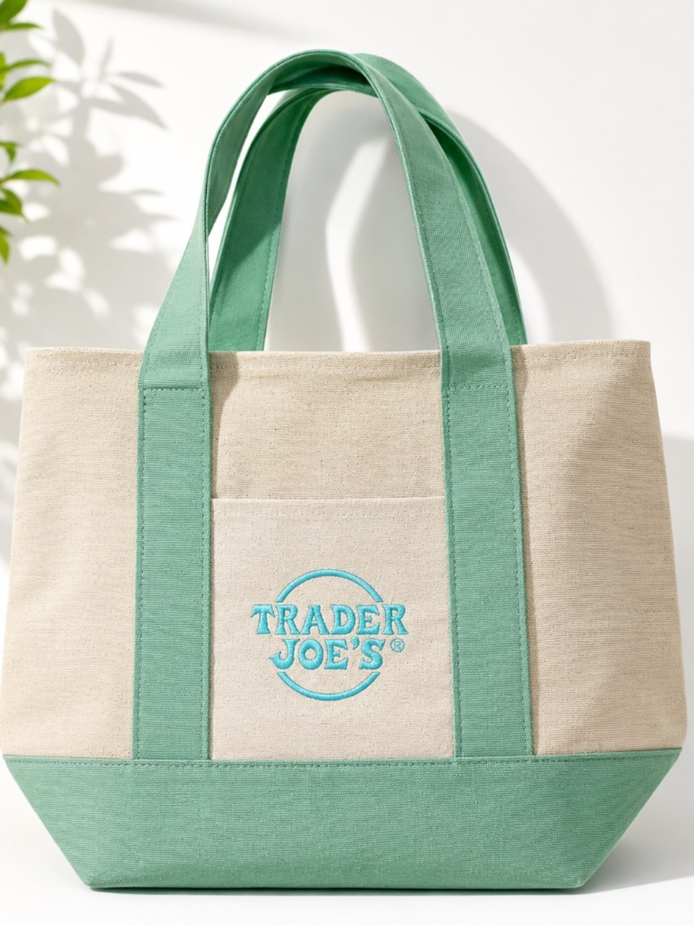 Trader Joe’s Mini Canvas Tote Bag - MINT color